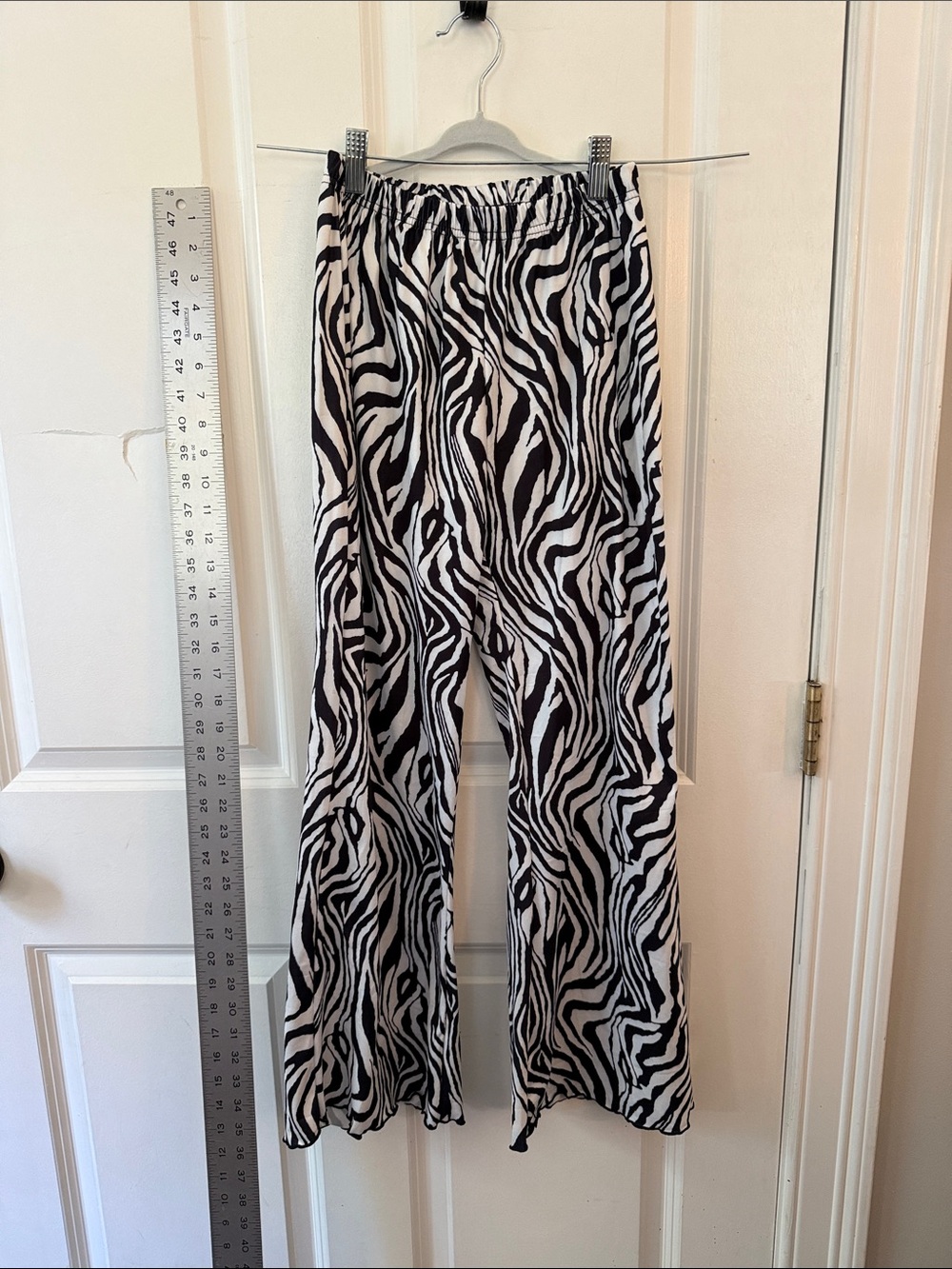Source Unknown Zebra Print Wide-Leg Pants - Black & White